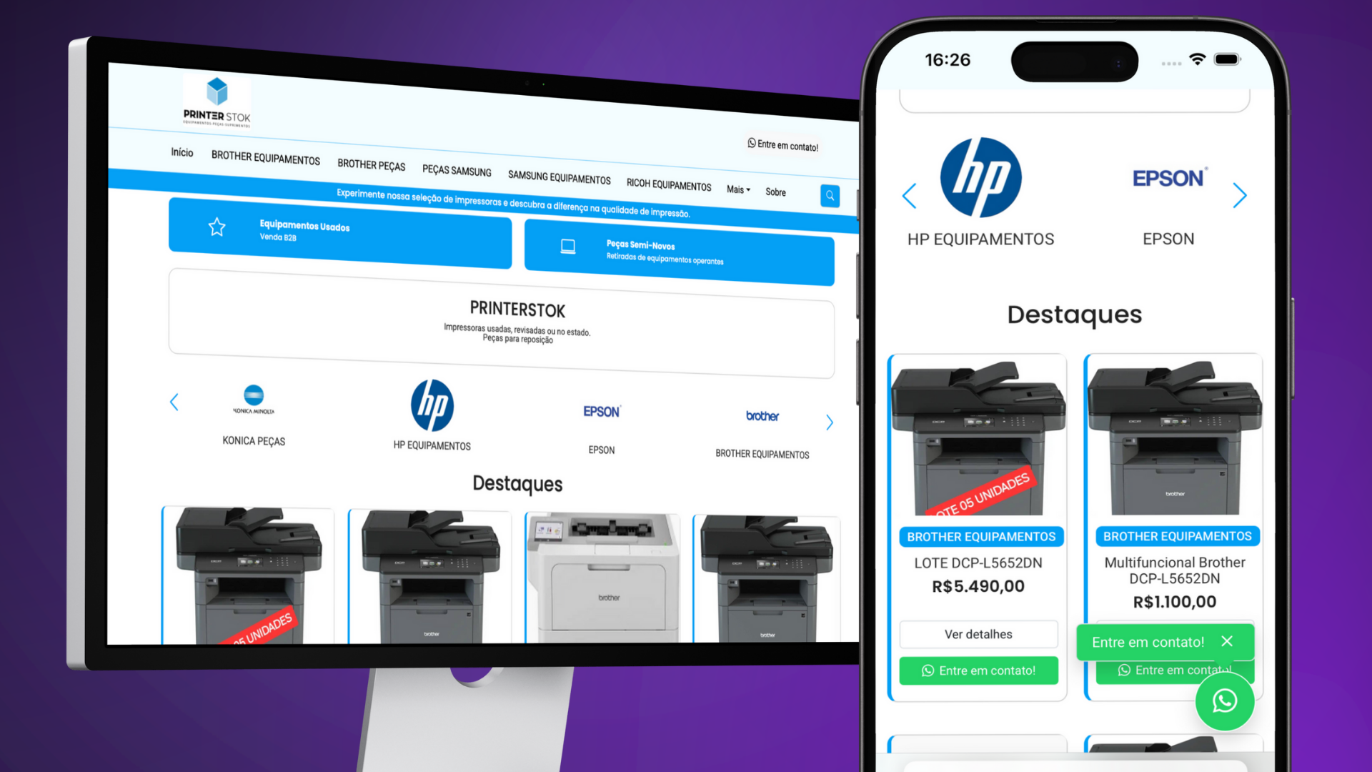 E-commerce B2B completo com checkout personalizado